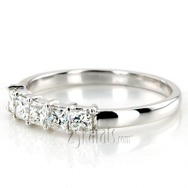 14K white gold Traditional 5 Stone Women Anniversary Band (3/4 ct. tw.) - alternate view 8