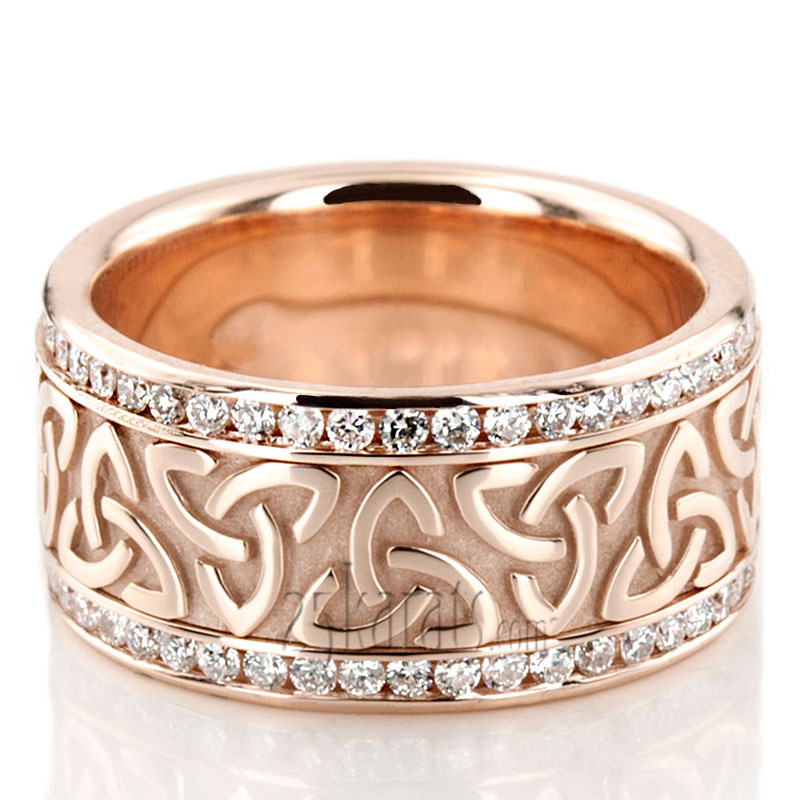 All-Around Diamond Celtic Wedding Ring