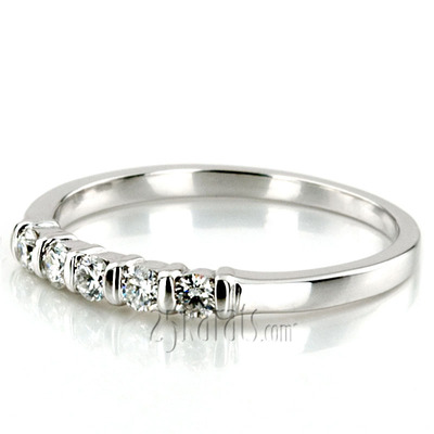 Bar Set Round Cut Diamond Anniversary Ring (1/4 ct. tw.) thumbnail 2