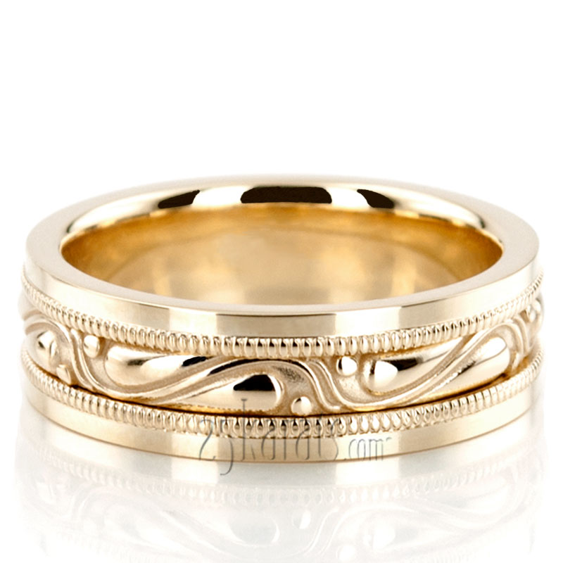 Hand Made Celtic Wedding Band HC100260 14K Gold