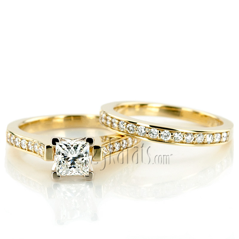 14K white gold Classic Cathedral Pave Set Diamond Bridal Ring (0.21 t.c.w.) - alternate view 31
