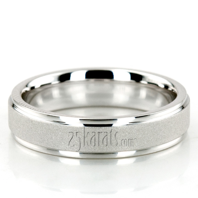 10K white gold 6mm. same as picture 6mm-Swirl-Finished-Carved-Design-Band - alternate view 2