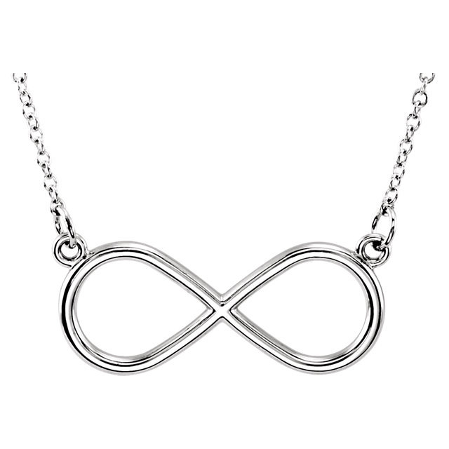14K gold Infinity Solid 14k Gold 18" Pendant - alternate view 2