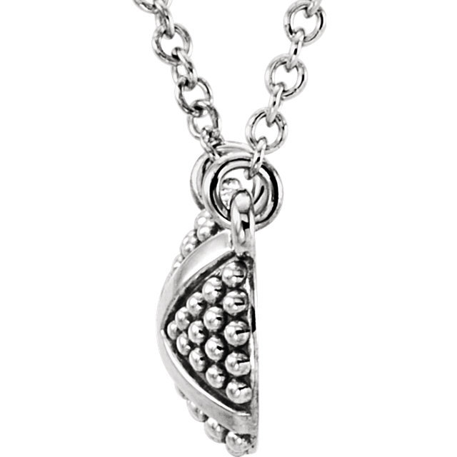14K gold Beaded XO Design 14K Gold Pendant With 18" Chain - alternate view 4