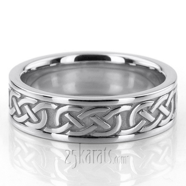Handcrafted Celtic Love Knot Wedding Ring - HC100221 - 14K Gold
