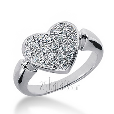 0.66ct Heart Shape Diamond Fancy Ring