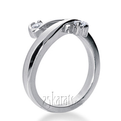 14K white gold Diamond Fancy Ring (0.20 ct. tw.) - alternate view 2
