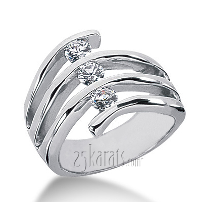 0.30ct Three Round Diamond Fancy Ring