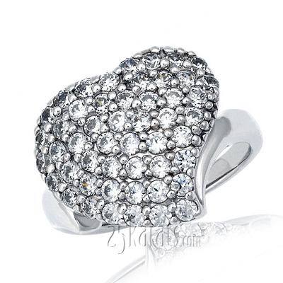 0.84 ct. Heart Shape Diamond Fancy Ring - view 1