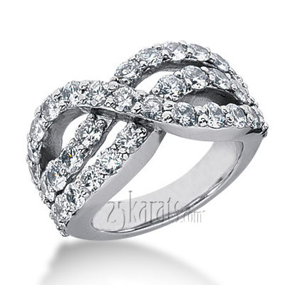 Twist Design Diamond Fashion Ring (2.96 ct.tw)