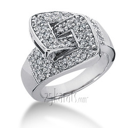 Buckle Design Diamond Fashion Ring (0.64 ct.tw)