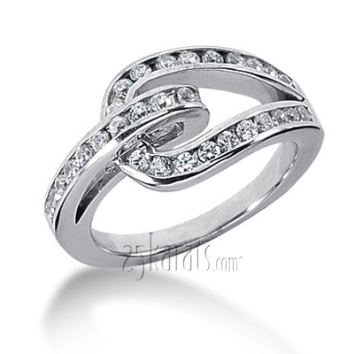 0.62 ct. Round Cut Channel Set Diamond Fancy Ring