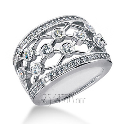 Designer Inspired Diamond Right Hand Ring (0.92 ct.tw)