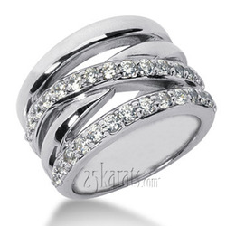 Round Cut Diamond Right Hand Ring (0.87 ct.tw)