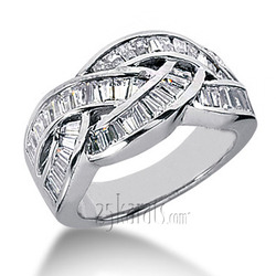 Tapered Baguette Fancy Diamond Ring (1.96 ct.tw)