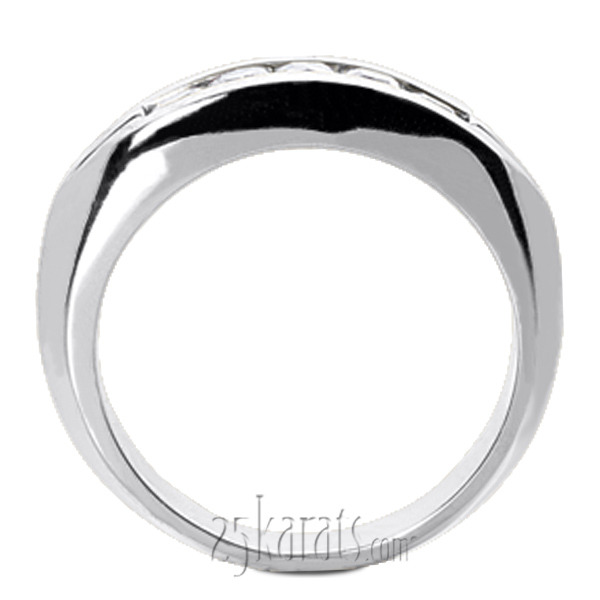 14K white gold 0.85 ct. tw. Channel Set Diamond Men's Ring - alternate view 2