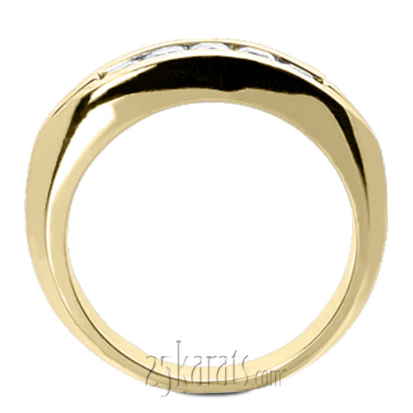 14K white gold 0.85 ct. tw. Channel Set Diamond Men's Ring - alternate view 4