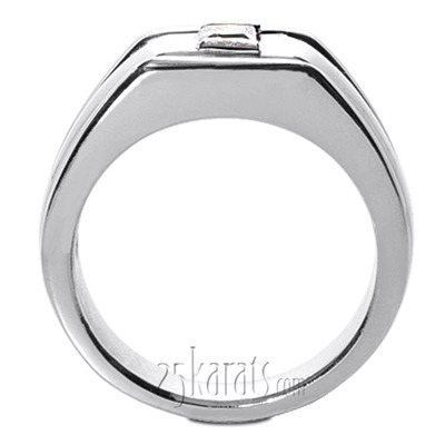 Attractive Princess Solitaire Diamond Men's Ring (0.50 ct. tw.) thumbnail 3
