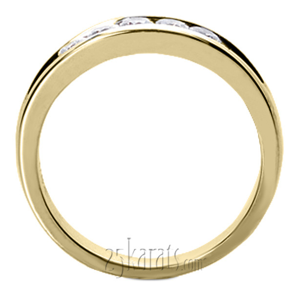 14K white gold 0.49 ct. tw. Round Cut Diamond Men's Band - alternate view 4