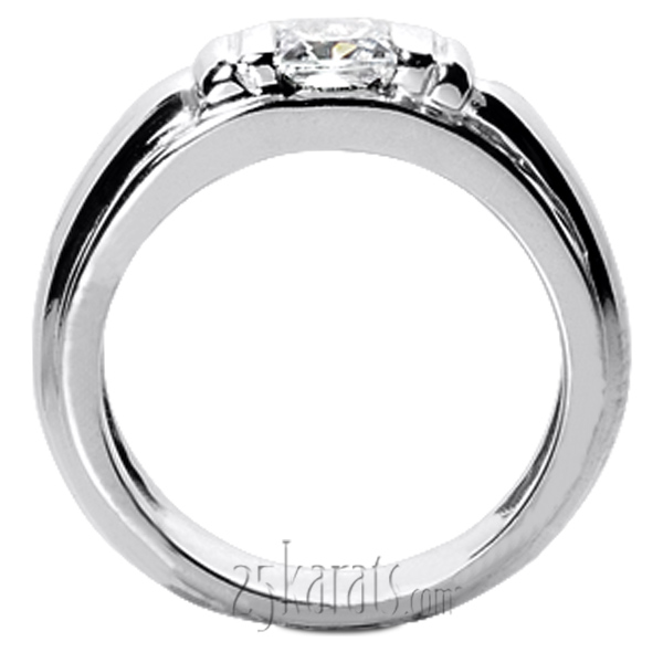 Princess Cut Solitaire Men Diamond Ring  - view 3
