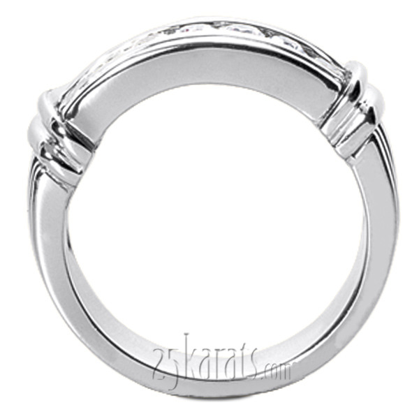 14K white gold 0.70 ct. tw. Diamond Men's Band - alternate view 3
