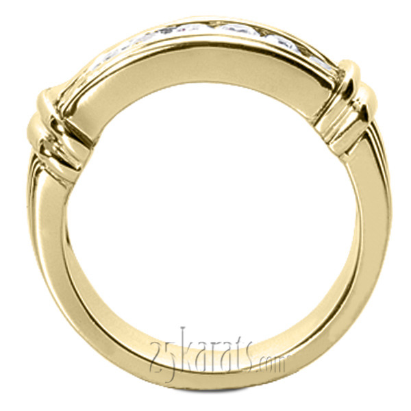 14K white gold 0.70 ct. tw. Diamond Men's Band - alternate view 4