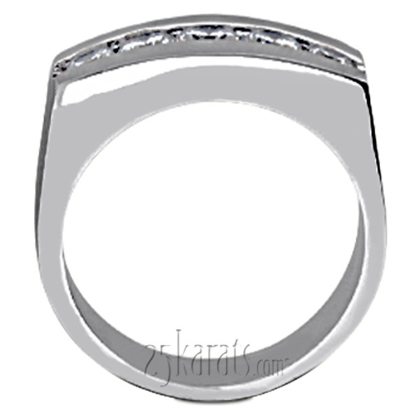 14K white gold 1.14 ct. tw. Channel Set Diamond Men's Ring - alternate view 3