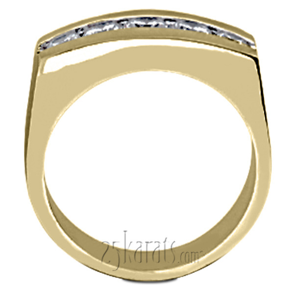 14K white gold 1.14 ct. tw. Channel Set Diamond Men's Ring - alternate view 4