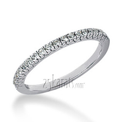 Round Cut Fish Tail Set Diamond Wedding Band (0.18 ct.tw)