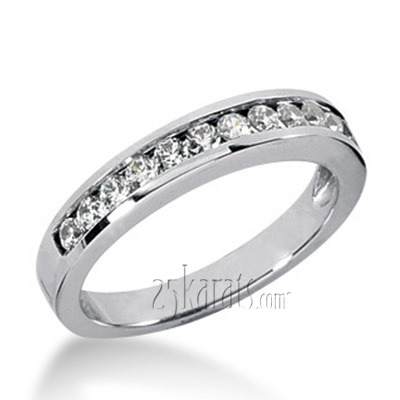 14K white gold Classic Channel 0.24 ct. Diamond Bridal Ring - alternate view 3