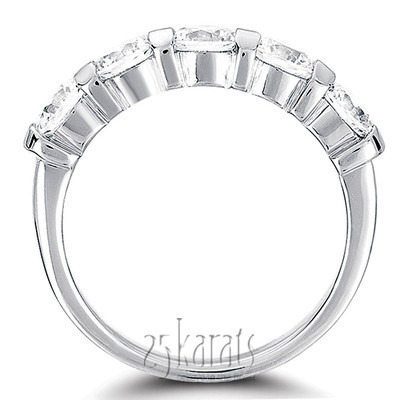 Bar Set Round Cut Diamond Anniversary Ring (1/4 ct. tw.) thumbnail 5