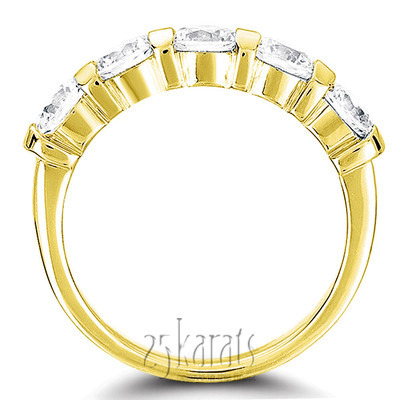 Bar Set Round Cut Diamond Anniversary Ring (1/4 ct. tw.) thumbnail 6