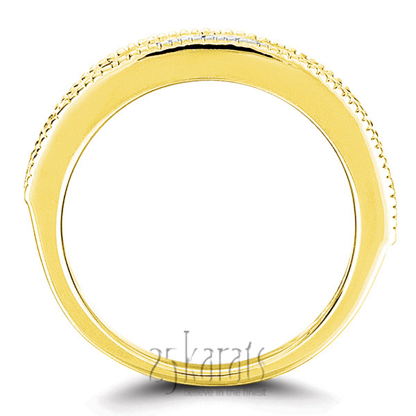 14K white gold Crafted Milgrain Channel Diamond Wedding Band (1 ct. tw.) - alternate view 3
