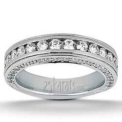 1.33 ct. Round Cut Channel Set Diamond Bridal Band thumbnail 1