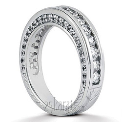 1.33 ct. Round Cut Channel Set Diamond Bridal Band thumbnail 2
