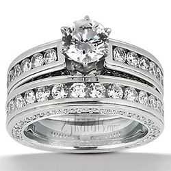 1.33 ct. Round Cut Channel Set Diamond Bridal Band thumbnail 3