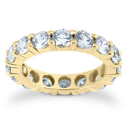 4.50 ct. Round Cut Prong Set Diamond Eternity Wedding Band thumbnail 3
