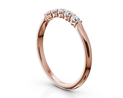 Shared Prong Classic Five Stone Anniversary Ring(1/4 ct. tw) thumbnail 8