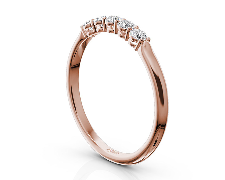 14K white gold Shared Prong Classic Five Stone Anniversary Ring(1/4 ct. tw) - alternate view 8