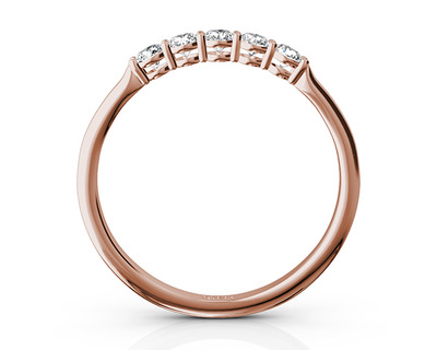 Shared Prong Classic Five Stone Anniversary Ring(1/4 ct. tw) thumbnail 9