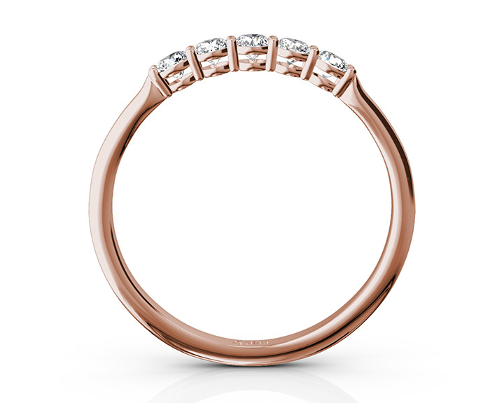 14K white gold Shared Prong Classic Five Stone Anniversary Ring(1/4 ct. tw) - alternate view 9