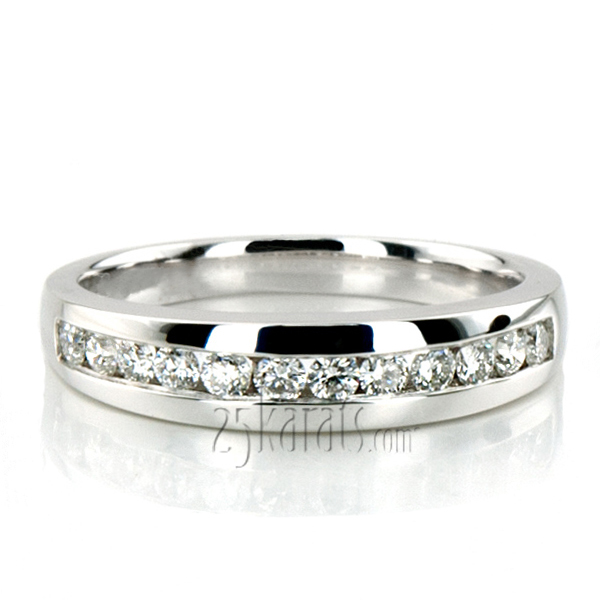 Channel Set Round Diamond Wedding Band (0.36 ct.tw.)