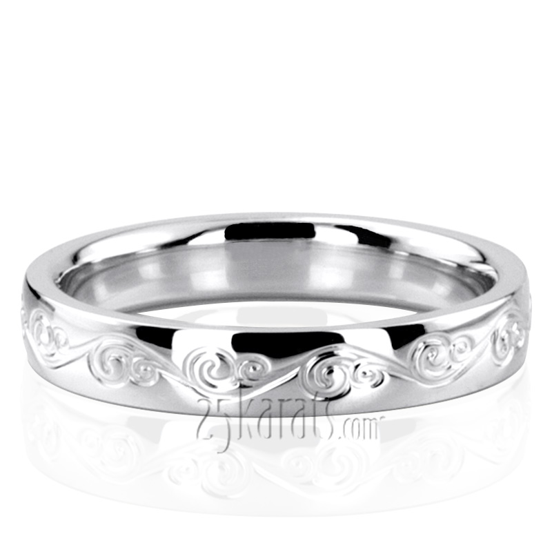 In Vogue Floral Wedding Band