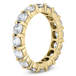 4.50 ct. Round Cut Prong Set Diamond Eternity Wedding Band thumbnail 4