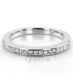 Classy Round Cut Bead Set Diamond Wedding Band (0.21 ct.tw) 