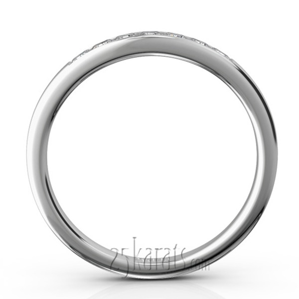 14K white gold Newly Designed 7 Stone Princess Cut Diamond Anniversary Band (1/5 ct. tw.) - alternate view 5