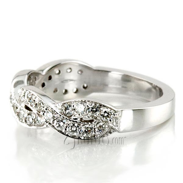 14K white gold Infinity Twist Diamond Anniversary Band (1/2 ct. tw.) - alternate view 5