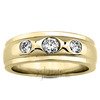 0.60 ct. Bezel Set Three Stone Diamond Men's Ring
