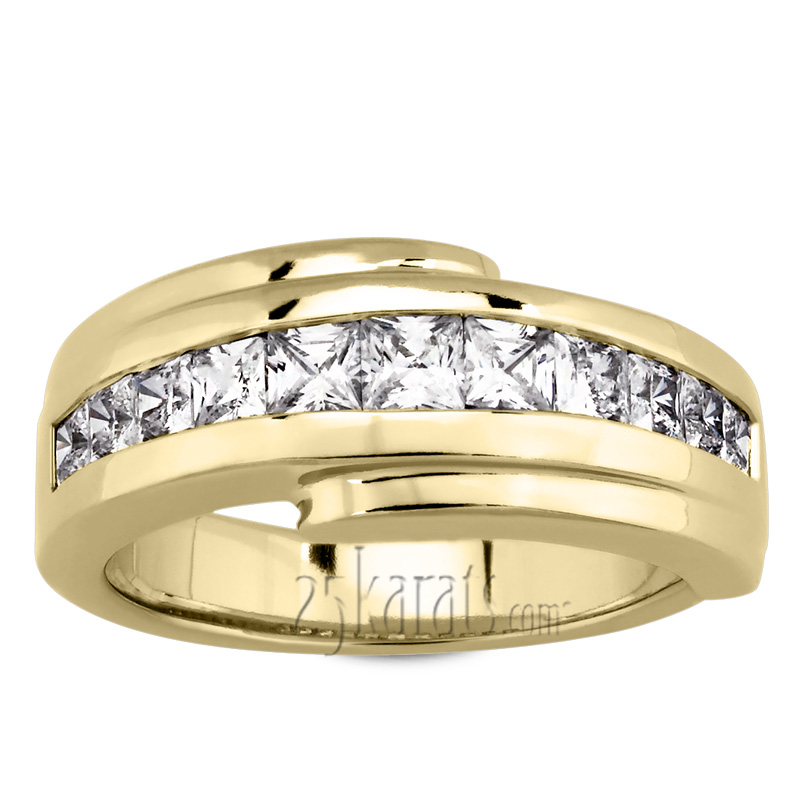 Exquisite Princess Cut Men Diamond Ring (1.56 ct.tw)