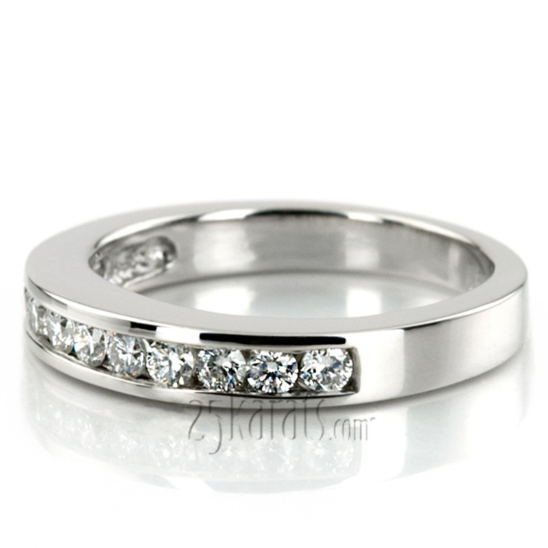 14K white gold Timeless Channel Set Diamond Wedding Ring (3/8 ct. tw.) - alternate view 4
